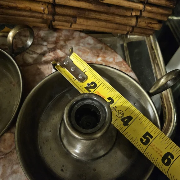 Vintage Bronze Candle Stick Holders - Picture 9 of 10